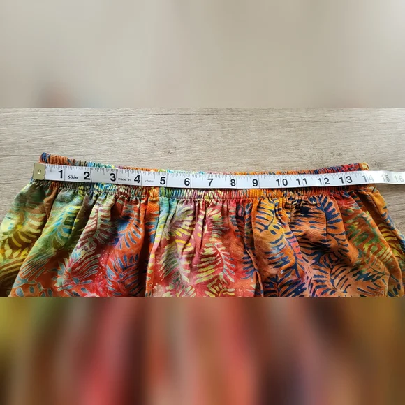 Go Fish 100% Rayon Tropical Abstract Maxi Pull-on Skirt Women's XXL - Picture 5 of 6